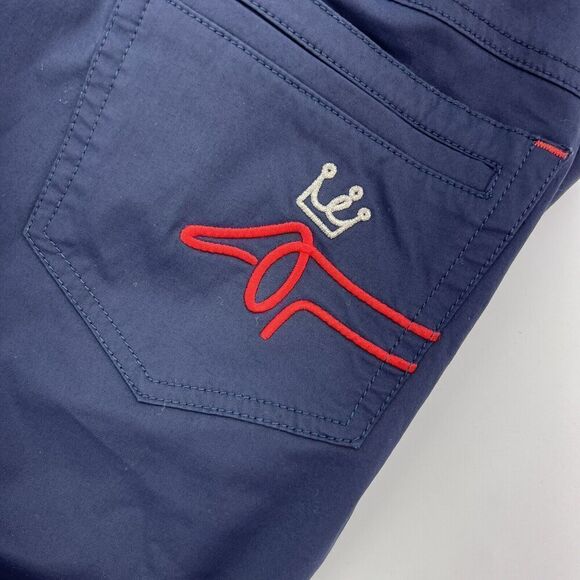 Louis Castel Blue Golf Pants Size 76 Waist 32 - Picture 4 of 5
